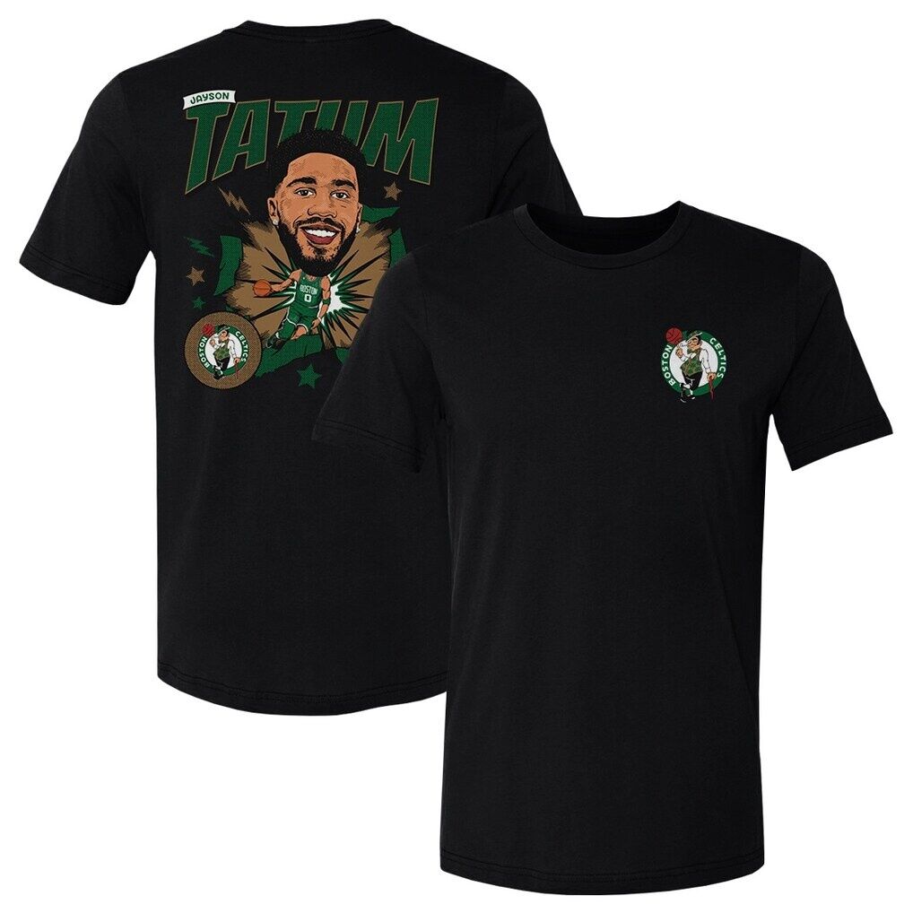 Jayson Tatum Boston Celtics 500 Level Caricature T-Shirt