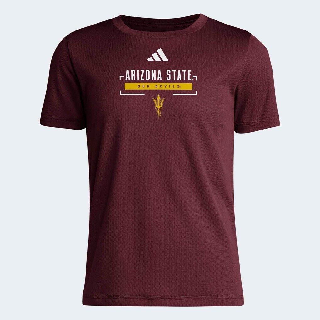Arizona State Sun Devils adidas Youth AEOROREADY Pre-Game T-Shirt - Maroon