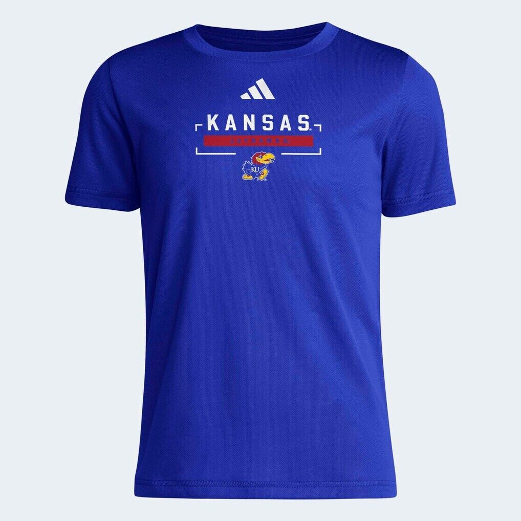 Kansas Jayhawks adidas Youth AEOROREADY Pre-Game T-Shirt - Royal