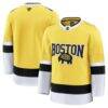 Boston Bruins Fashion7 2026 NHL Stadium Series Premium Custom Jersey - Gold - Front View
