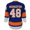 Matthew Schaefer New York Islanders Outerstuff Youth Home Replica Player Jersey - Blue - Detail View