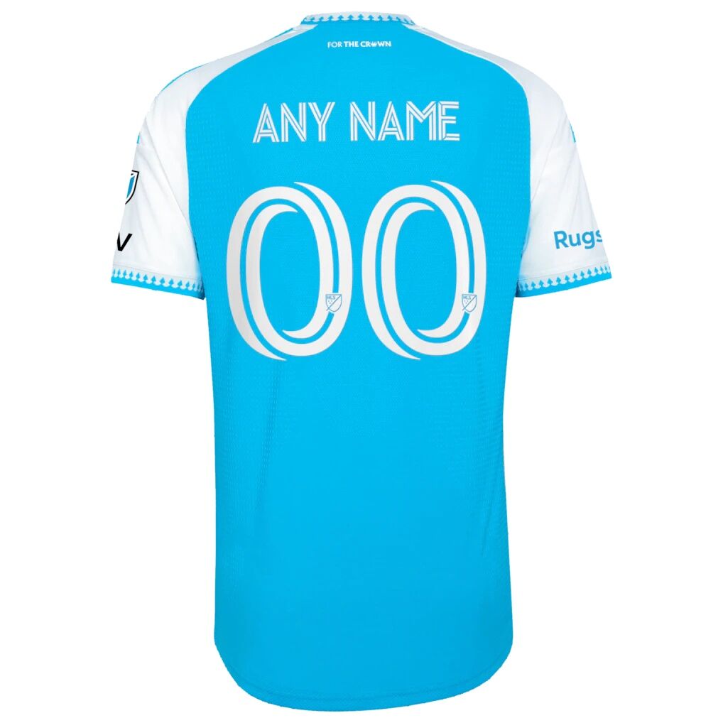 Charlotte FC adidas 2026 Carolina Kit: Crowns Up On-Field Authentic Patch Custom Jersey