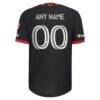 D.C. United adidas 2026 Black-and-Red Kit On-Field Authentic Patch Custom Jersey - Black - Detail View