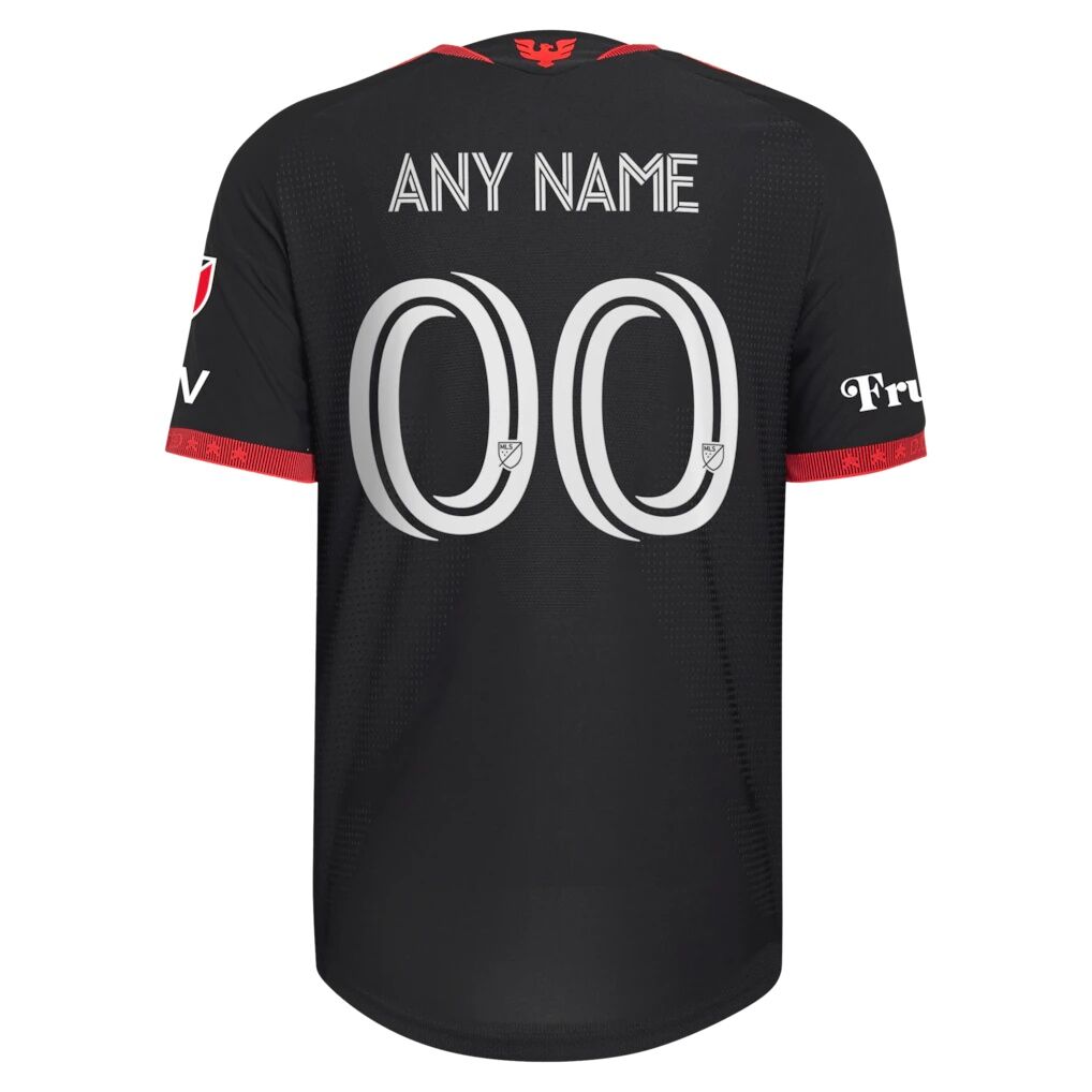 D.C. United adidas  2026 Black-and-Red Kit On-Field Authentic Patch Custom Jersey