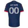 New England Revolution adidas 2026 Independence Day On-Field Authentic Patch Custom Jersey - Blue - Detail View