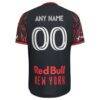 New York Red Bulls adidas 2026 The Rooted Kit On-Field Authentic Patch Custom Jersey - Black - Detail View