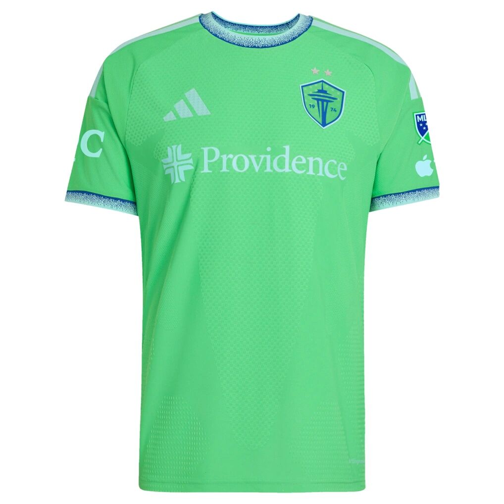 Seattle Sounders FC adidas 2026 The Evergreen State Kit On-Field Authentic Patch Custom Jersey - Rave Green