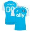 Charlotte FC adidas 2026 Carolina Kit: Crowns Up Replica Custom Jersey - Blue - Front View
