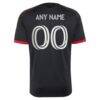 D.C. United adidas 2026 Black-and-Red Kit Replica Custom Jersey - Black - Detail View