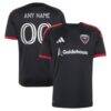 D.C. United adidas 2026 Black-and-Red Kit Replica Custom Jersey - Black - Front View