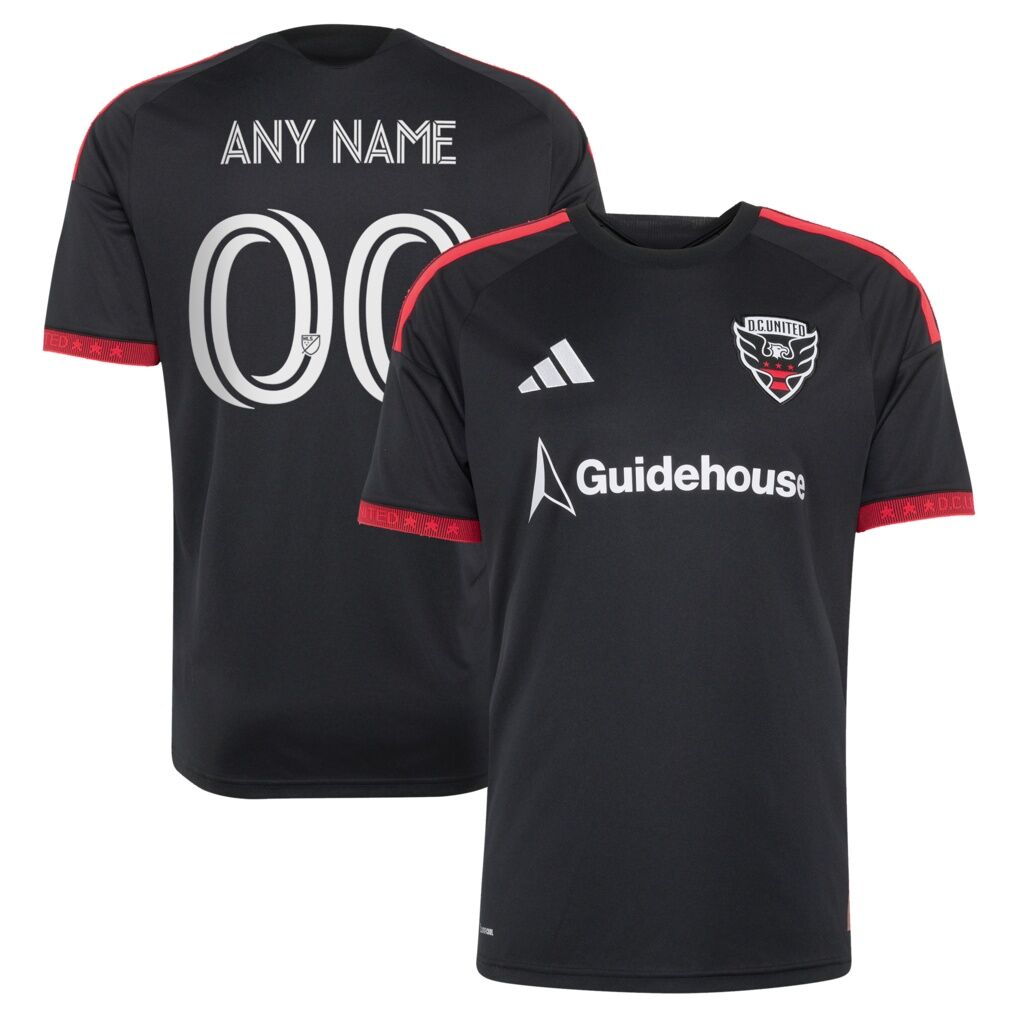 D.C. United adidas  2026 Black-and-Red Kit Replica Custom Jersey