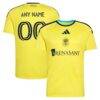 Nashville SC adidas 2026 The Reverb Kit Replica Custom Jersey - Yellow - Front View