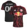New York Red Bulls adidas 2026 The Rooted Kit Replica Custom Jersey - Black - Front View