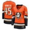 Beckett Sennecke Anaheim Ducks Fashion7 Women's Home Breakaway Jersey - Orange - Front View