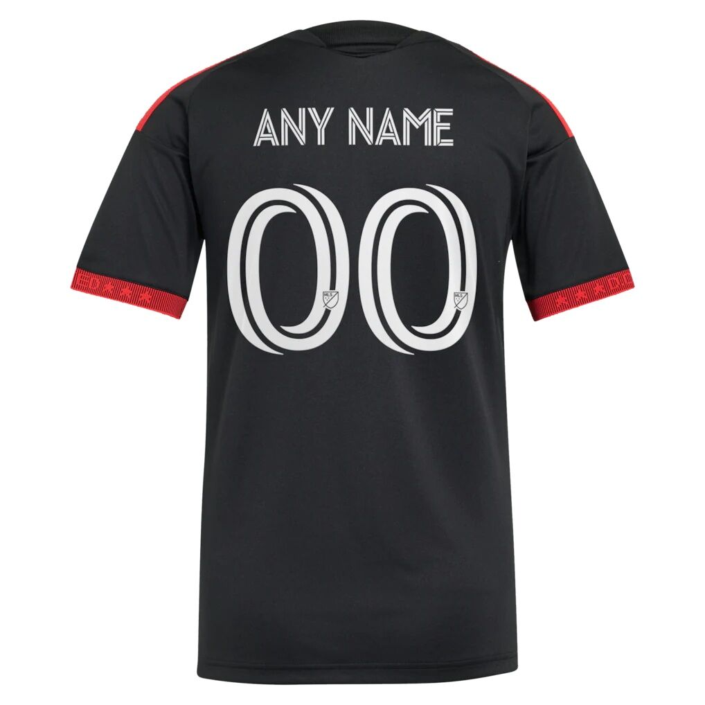 D.C. United adidas Women's  2026 Black-and-Red Kit Replica Custom Jersey