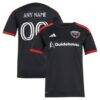D.C. United adidas Women's 2026 Black-and-Red Kit Replica Custom Jersey - Black - Front View