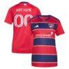 FC Dallas adidas Women's 2026 DNA Kit Replica Custom Jersey - Red - Front View
