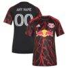 New York Red Bulls adidas Women's 2026 The Rooted Kit Replica Custom Jersey - Black - Front View