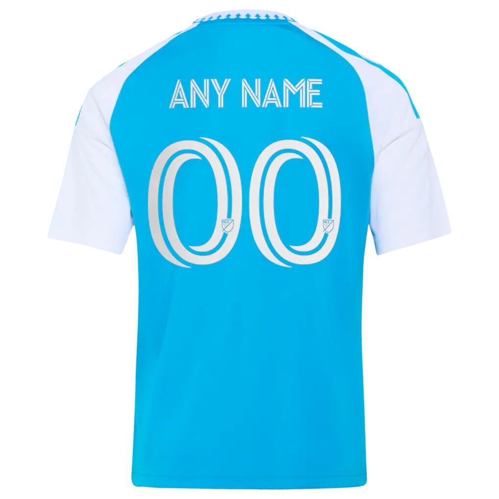 Charlotte FC adidas Youth 2026 Carolina Kit: Crowns Up Replica Custom Jersey