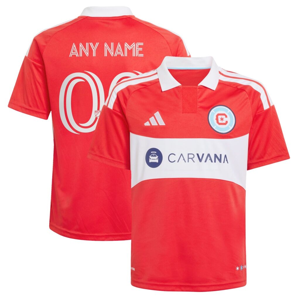 Chicago Fire adidas Youth 2026 Forever Red Replica Custom Jersey