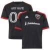 D.C. United adidas Youth 2026 Black-and-Red Kit Replica Custom Jersey - Black - Front View