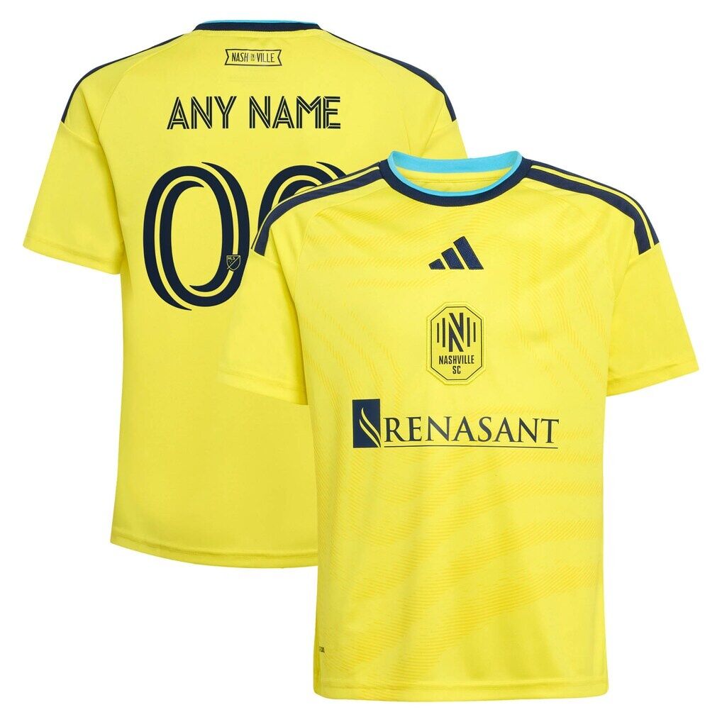 Nashville SC adidas Youth 2026 The Reverb Kit Replica Custom Jersey