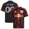New York Red Bulls adidas Youth 2026 The Rooted Kit Replica Custom Jersey - Black - Front View