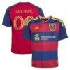 Real Salt Lake adidas Youth 2026 The Switchback Replica Custom Jersey - Red - Front View