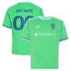Seattle Sounders FC adidas Youth The Evergreen State Kit Replica Custom Jersey - Rave Green - - Front View
