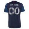 New York City FC adidas 2026 The All Nations Kit Replica Custom Jersey - Blue - Detail View