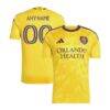 Orlando City SC adidas 2026 2026 Sunken Treasure Kit Replica Custom Jersey - Yellow - Front View