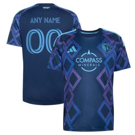 Sporting Kansas City adidas 2026 The 18th & Vine Kit Replica Custom Jersey - Blue - Front View