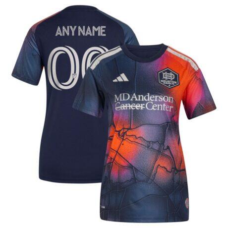 Houston Dynamo FC adidas Women's 2026 Mission Control Replica Custom Jersey - Blue - Front View