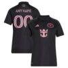Inter Miami CF adidas Women's 2026 Presagio Replica Custom Jersey - Black - Front View