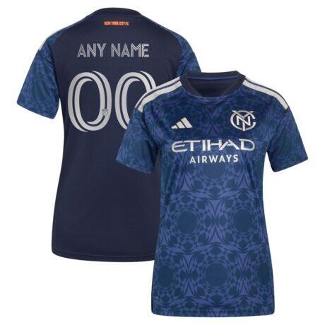 New York City FC adidas Women's 2026 The All Nations Kit Replica Custom Jersey - Blue - Front View