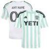 Austin FC adidas Youth 2026 The Rooted Kit Replica Custom Jersey - White - Front View