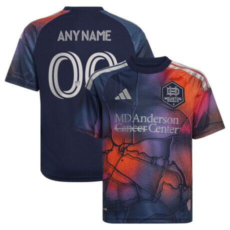 Houston Dynamo FC adidas Youth 2026 Mission Control Replica Custom Jersey - Blue - Front View