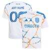 San Diego FC adidas Youth 2026 Unprecedented Unity Kit Replica Custom Jersey - White - Front View