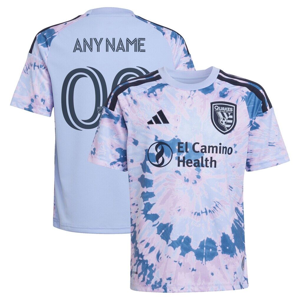 San Jose Earthquakes adidas Youth 2026 The Dead Kit Replica Custom Jersey - Light Blue