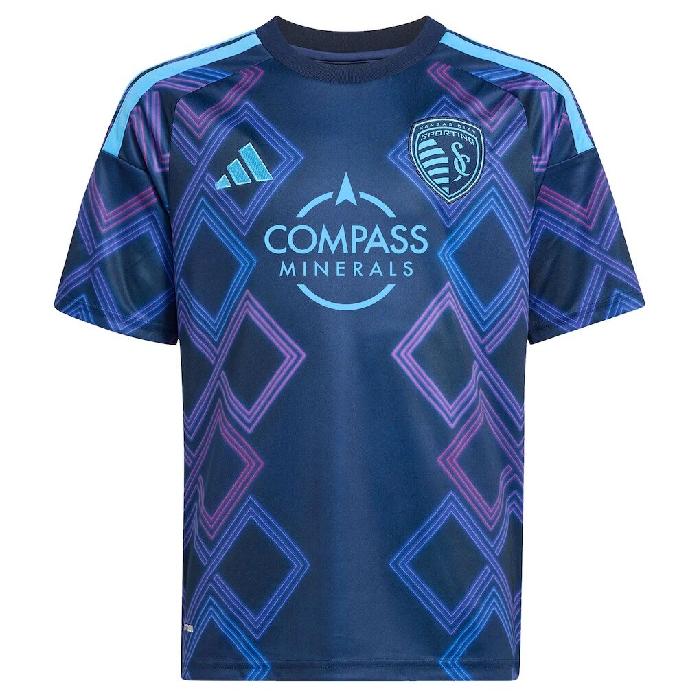 Sporting Kansas City adidas Youth 2026 The 18th & Vine Kit Replica Custom Jersey