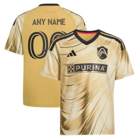 St. Louis CITY SC adidas Youth 2026 The Tina Turner Kit Replica Custom Jersey - Yellow - Front View
