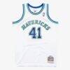 Dirk Nowitzki Dallas Mavericks Mitchell & Ness 1998-99 Hardwood Classics Swingman Jersey - White - Front View