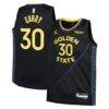Stephen Curry Golden State Warriors Jordan Brand Youth Swingman Player Jersey - Black - Front View