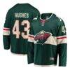 Quinn Hughes Minnesota Wild Fashion7 Home Breakaway Jersey - Green - Front View