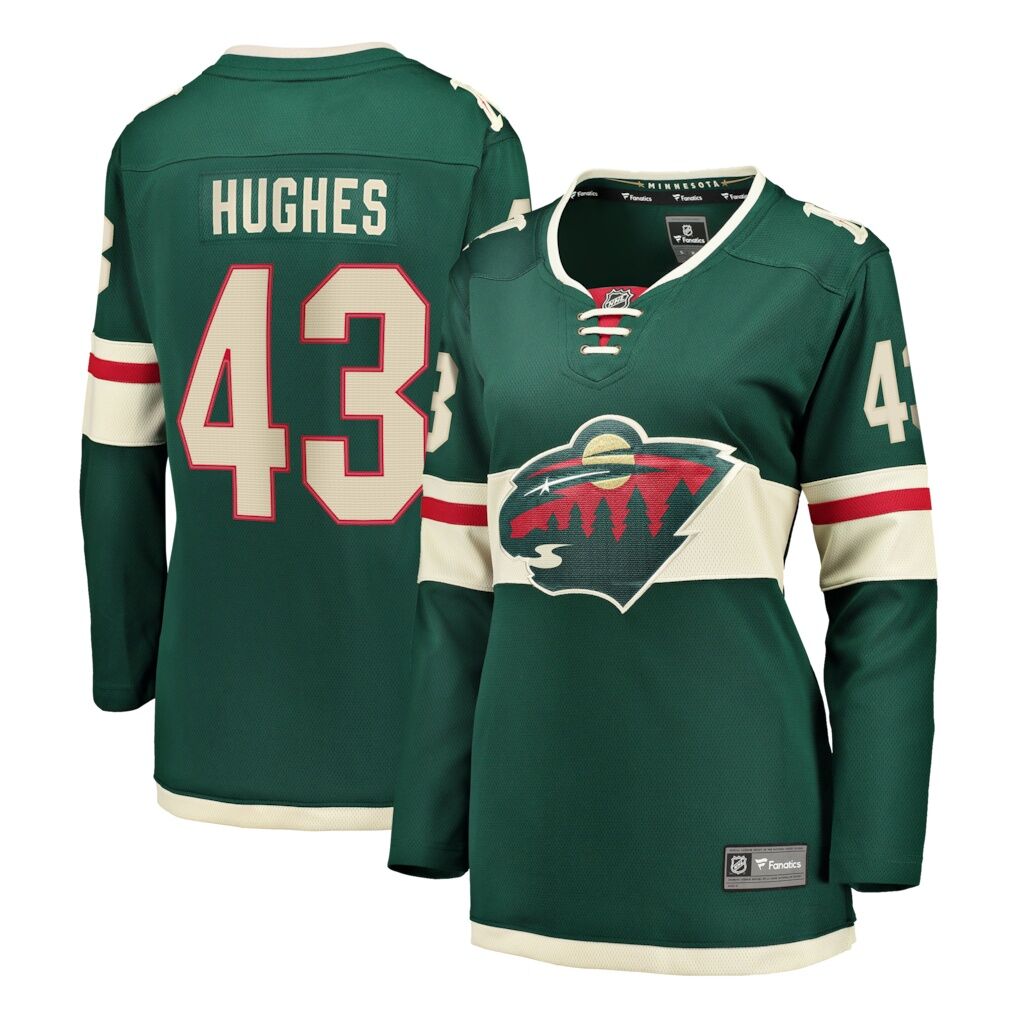 Quinn Hughes Minnesota Wild Fashion7 Women's Home Breakaway Jersey