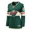 Quinn Hughes Minnesota Wild Fashion7 Women's Home Breakaway Jersey - Green - Side View