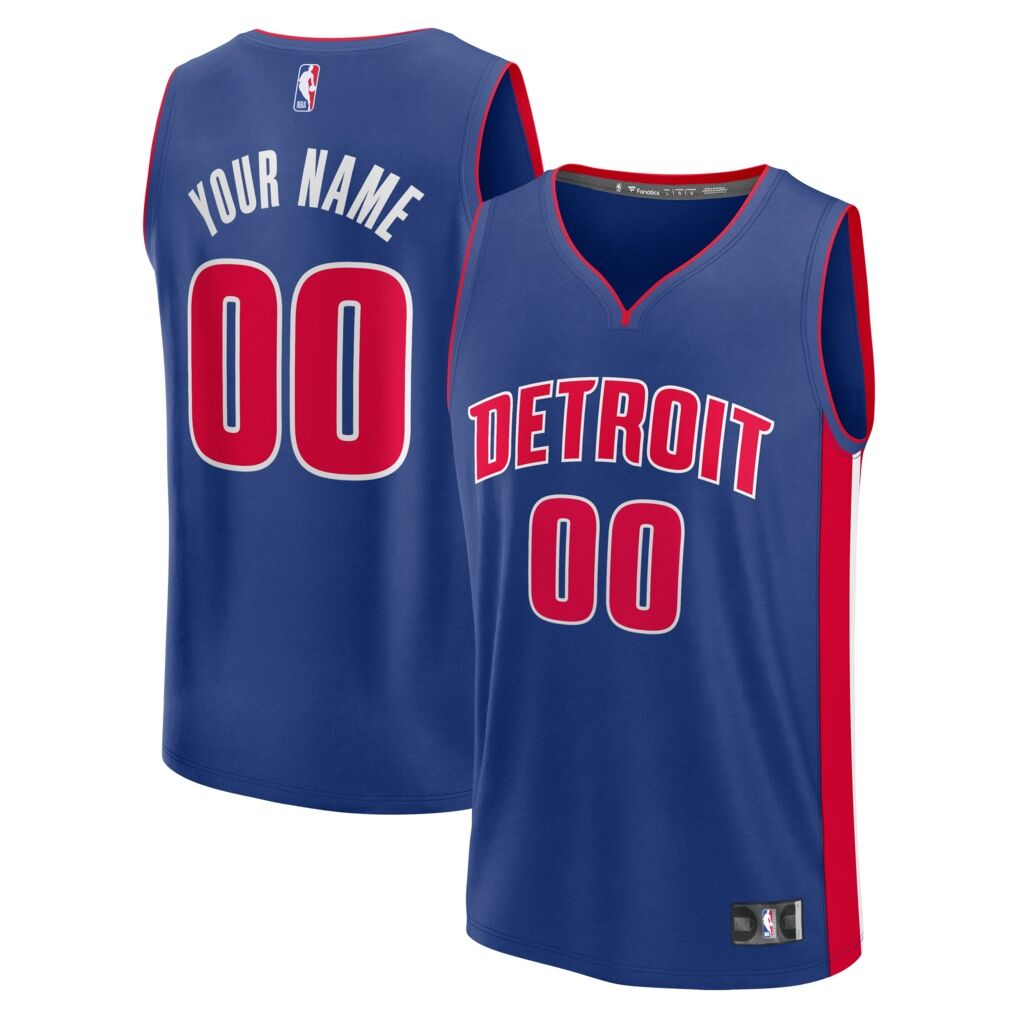 Detroit Pistons Fashion7 Fast Break Custom Jersey - Icon Edition