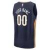 New Orleans Pelicans Fashion7 Fast Break Custom Jersey - Navy - Detail View