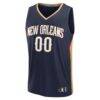 New Orleans Pelicans Fashion7 Fast Break Custom Jersey - Navy - Side View