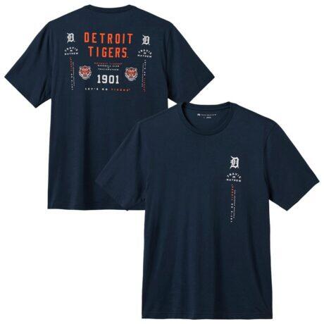 Detroit Tigers TravisMathew Base Hit Bliss T-Shirt - Navy - Front View
